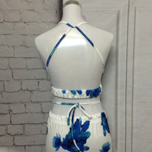 Women's Two Pieces Floral Print Beach Dress