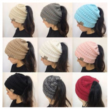Knitted Ponytail Hat