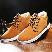 Merkmak Men's Winter Shoes Fashion New Flats Warm Man Ankle Boots Fur Soft Leather Shoes Men Casual Shoes Mens Winter Footwear