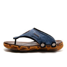 Merkmak Brand Hot Fashion Breathable Slippers Summer Shoes Genuine Leather Flip Flops Beach Slippers Best Quality Free Shipping