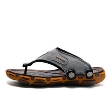 Merkmak Brand Hot Fashion Breathable Slippers Summer Shoes Genuine Leather Flip Flops Beach Slippers Best Quality Free Shipping