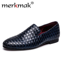 Merkmak Fashion Oxford Braid Leather Men's Shoes 2017 Spring Autumn Loafers Breathable Flats Men Sapatos Masculino Free Shipping