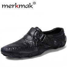 Merkmak Men Shoes Genuine Leather 2017 Driving Moccasins Mens Casual Shoes Boat Loafers Breathable Flats Handmade Lazy Shoes