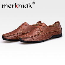 Merkmak Oxford Shoes Men Loafer 2016 Genuine Leather Fashion Casual Business Driving Men Shoes Casual Breathable Flats moccasins