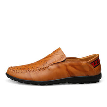 Merkmak Plus Size 46 47 Genuine Leather Men Loafers Comfortable Summer Casual Shoes Men Driving Shoes Trample Heel Mocassins