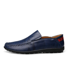 Merkmak Plus Size 46 47 Genuine Leather Men Loafers Comfortable Summer Casual Shoes Men Driving Shoes Trample Heel Mocassins
