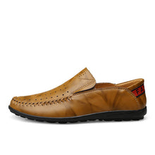 Merkmak Plus Size 46 47 Genuine Leather Men Loafers Comfortable Summer Casual Shoes Men Driving Shoes Trample Heel Mocassins