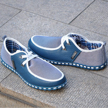 Merkmak 2017 British Style Men's Flats Fashion Striped Breathable Lace-Up Casual Zapato Flat Shoes Casual Men Shoe Drop Shipping