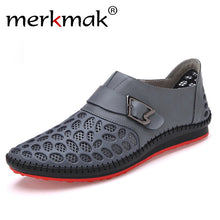 Merkmak Hot Sale Summer 2017 Men Casual Shoes Breathable Big Holes Loafers for Men Comfort Mens Footwear Drop Shipping