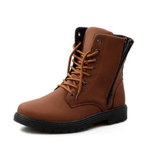 Merkmak British Style Men Boots 2016 Autumn Fur Warm Winter Man Martin Boots Ankle Wedge Fashion Casual High Top Zapatos Hombres