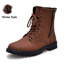 Merkmak British Style Men Boots 2016 Autumn Fur Warm Winter Man Martin Boots Ankle Wedge Fashion Casual High Top Zapatos Hombres