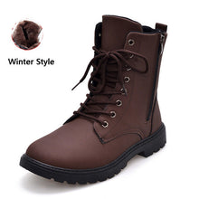 Merkmak British Style Men Boots 2016 Autumn Fur Warm Winter Man Martin Boots Ankle Wedge Fashion Casual High Top Zapatos Hombres