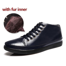 Merkmak Luxury Fashion Men Winter Autumn Shoes Warm Boots Plush Ankle Boot Snow Working Shoes Men Genuine Leather Boots Big Size