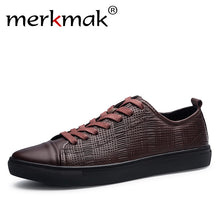Merkmak 2017 New Fashion Men Genuine Leather Shoes Leisure Male Casual Leather Oxford Shoes Comfortable Man Soft Driving Flats