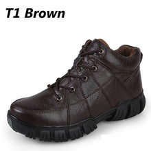 Merkmak Genuine Leather Men Boots 2016 Autumn Winter Fashion Ankle Climbing Army Boots Outdoor Waterproof Boots Zapatos Hombres