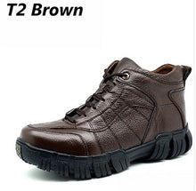 Merkmak Genuine Leather Men Boots 2016 Autumn Winter Fashion Ankle Climbing Army Boots Outdoor Waterproof Boots Zapatos Hombres