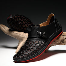 Merkmak Men Genuine Leather Shoes Slip On Casual Men Loafers Moccasins Flats Sapatos Masculino Comfortable Breathable Men Shoes