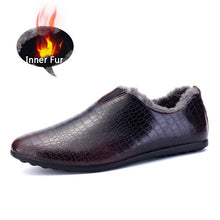 Merkmak Fur Inner Men Shoes 2016 Fashion Casual Brand Winter Warm Plush Slip On Loafer Men Breathable Flats Shoes Zapatos Hombre