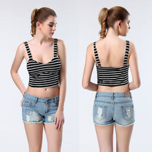 Sexy Women Stripe Bralette Bralet Bustier Crop Top Tank Tops Bra Vest A