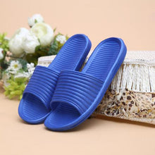 Man Stripe Flat Bath Slippers Summer Sandals Indoor & Outdoor Slippers